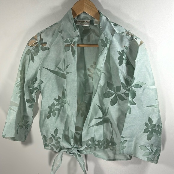 Banana Bay Fine‎ Resortwear Sage Green Coverup - Picture 2 of 6